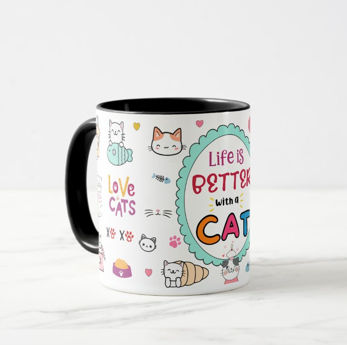 ๐พ Life is Better with a Cat Mug