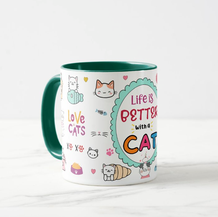 ๐พ Life is Better with a Cat Mug