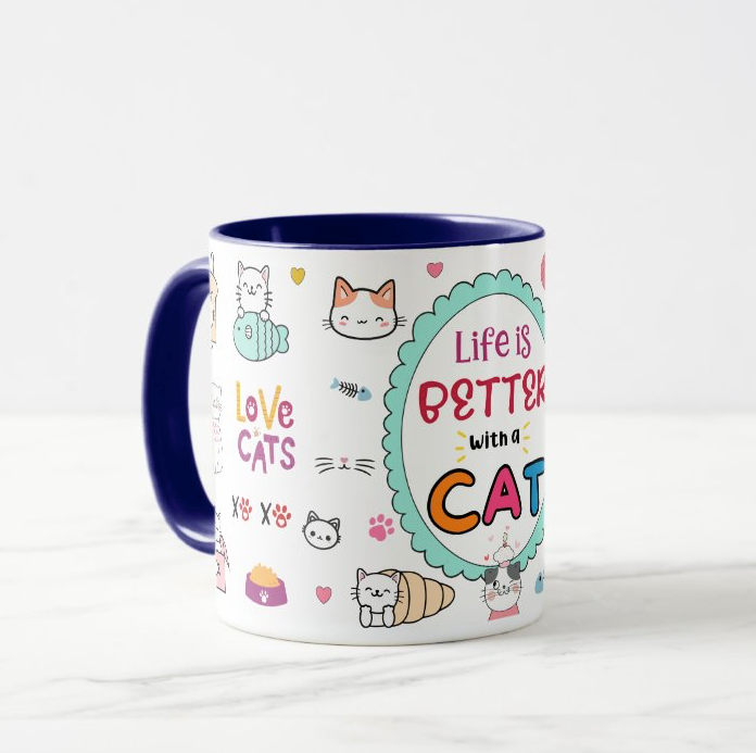 ๐พ Life is Better with a Cat Mug