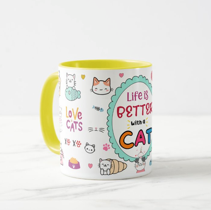๐พ Life is Better with a Cat Mug
