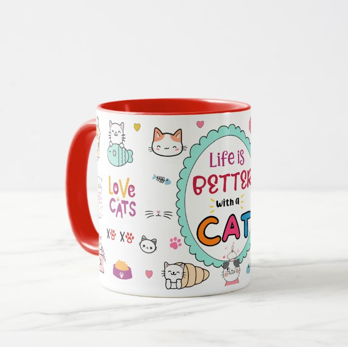 ๐พ Life is Better with a Cat Mug