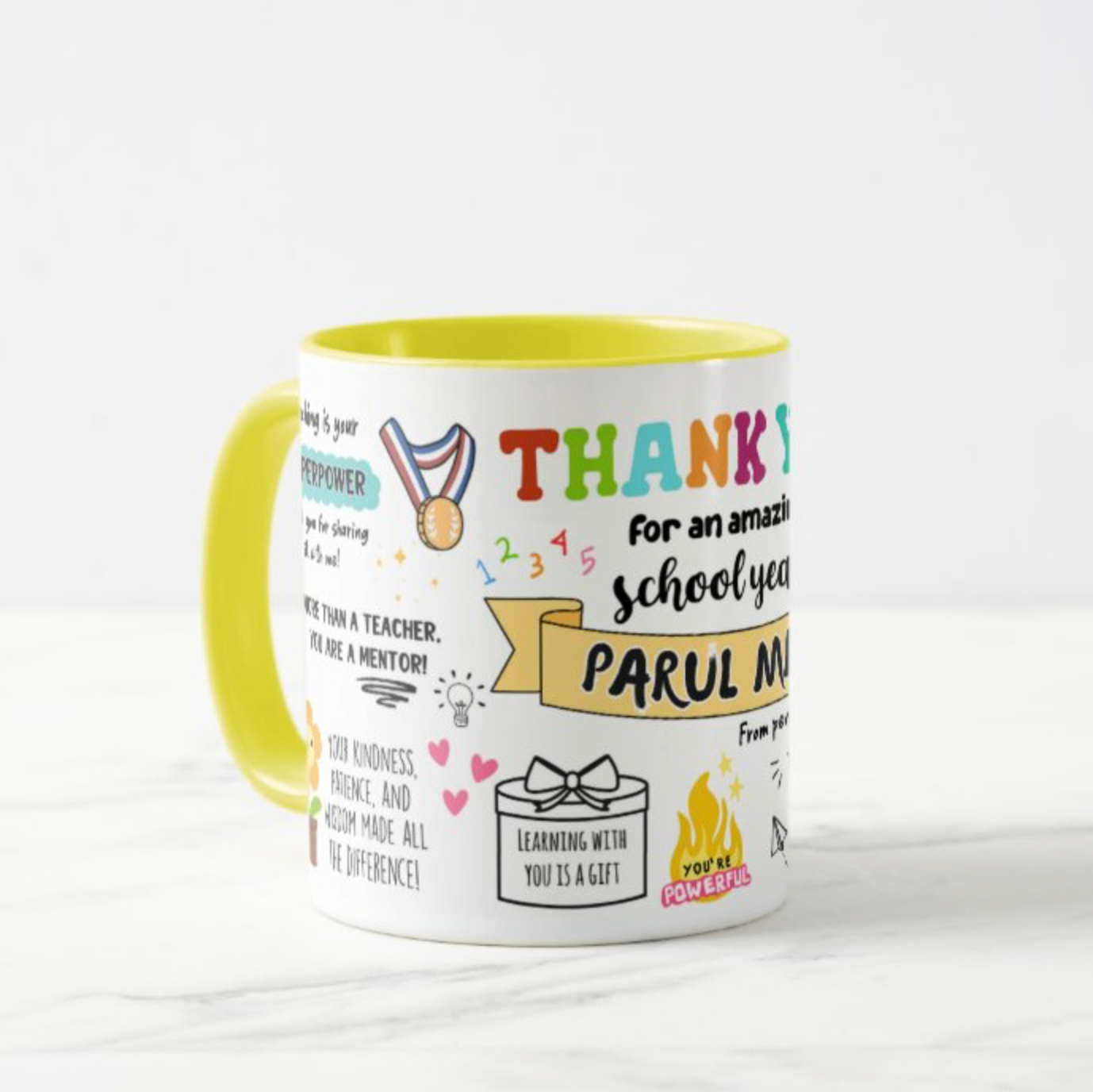 Thank You Teacher Mug (Personalised)