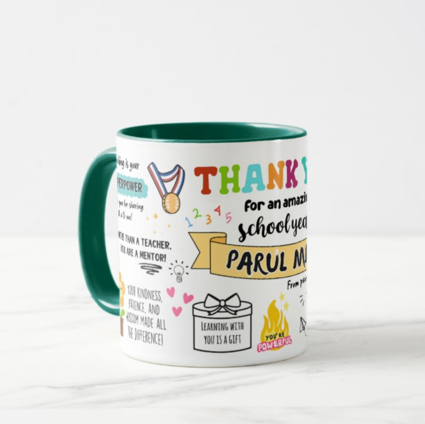 Thank You Teacher Mug (Personalised)