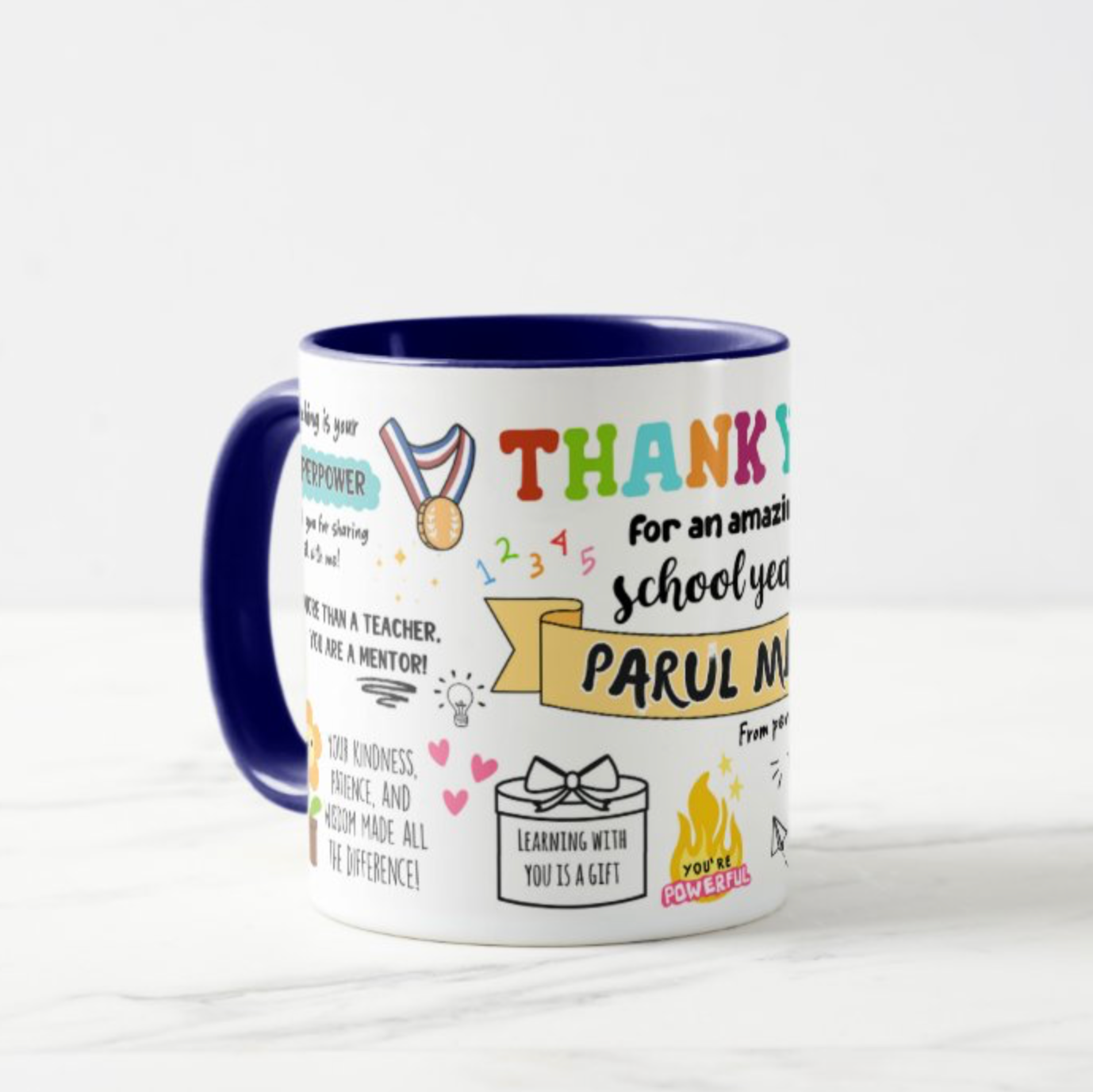Thank You Teacher Mug (Personalised)