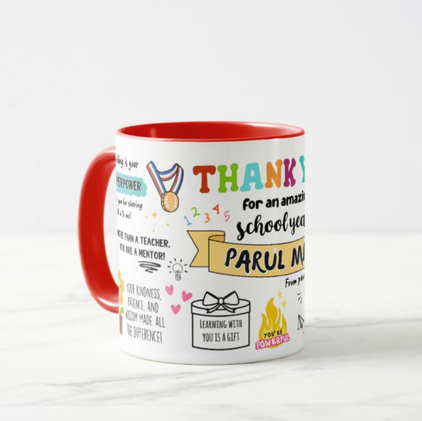 Thank You Teacher Mug (Personalised)