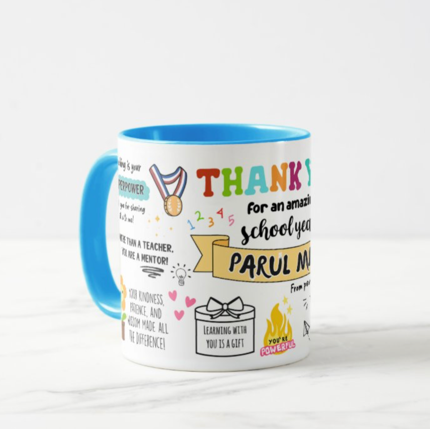 Thank You Teacher Mug (Personalised)