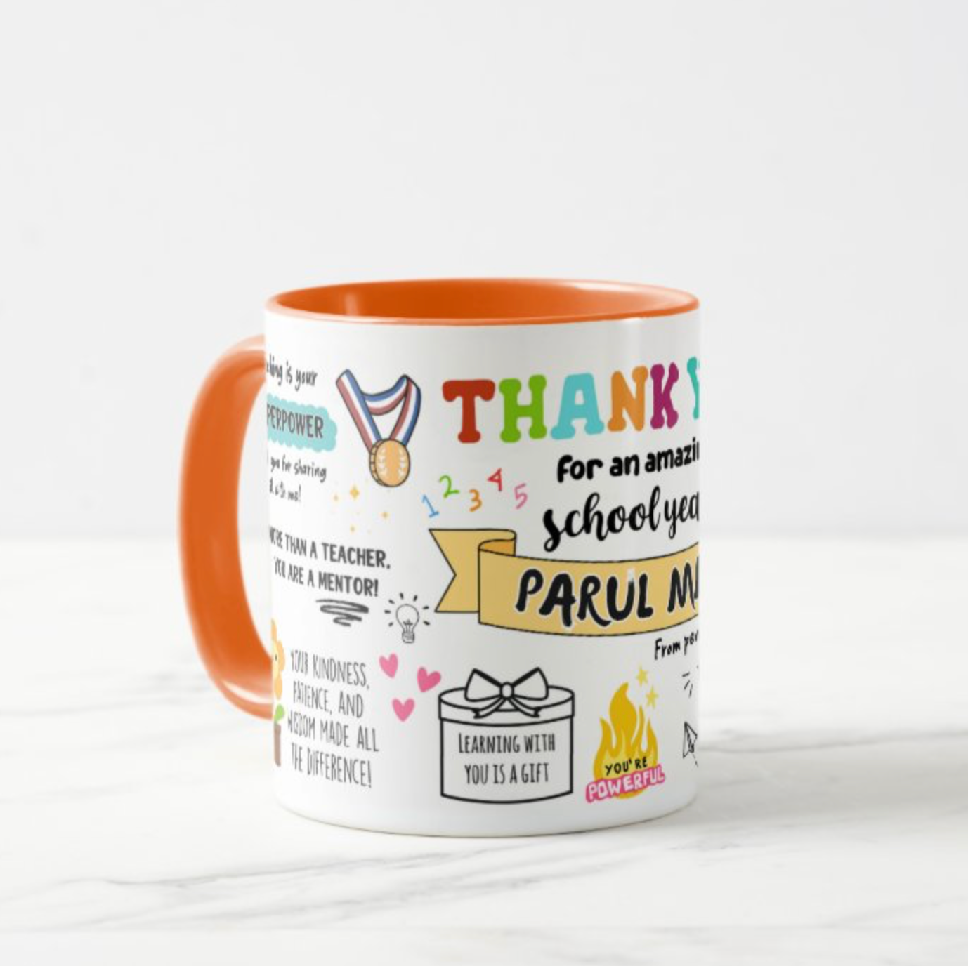 Thank You Teacher Mug (Personalised)