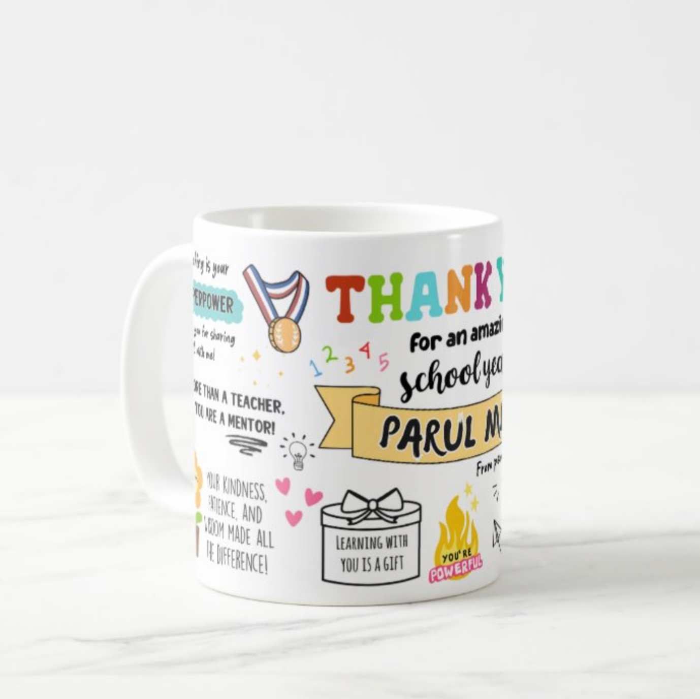 Thank You Teacher Mug (Personalised)