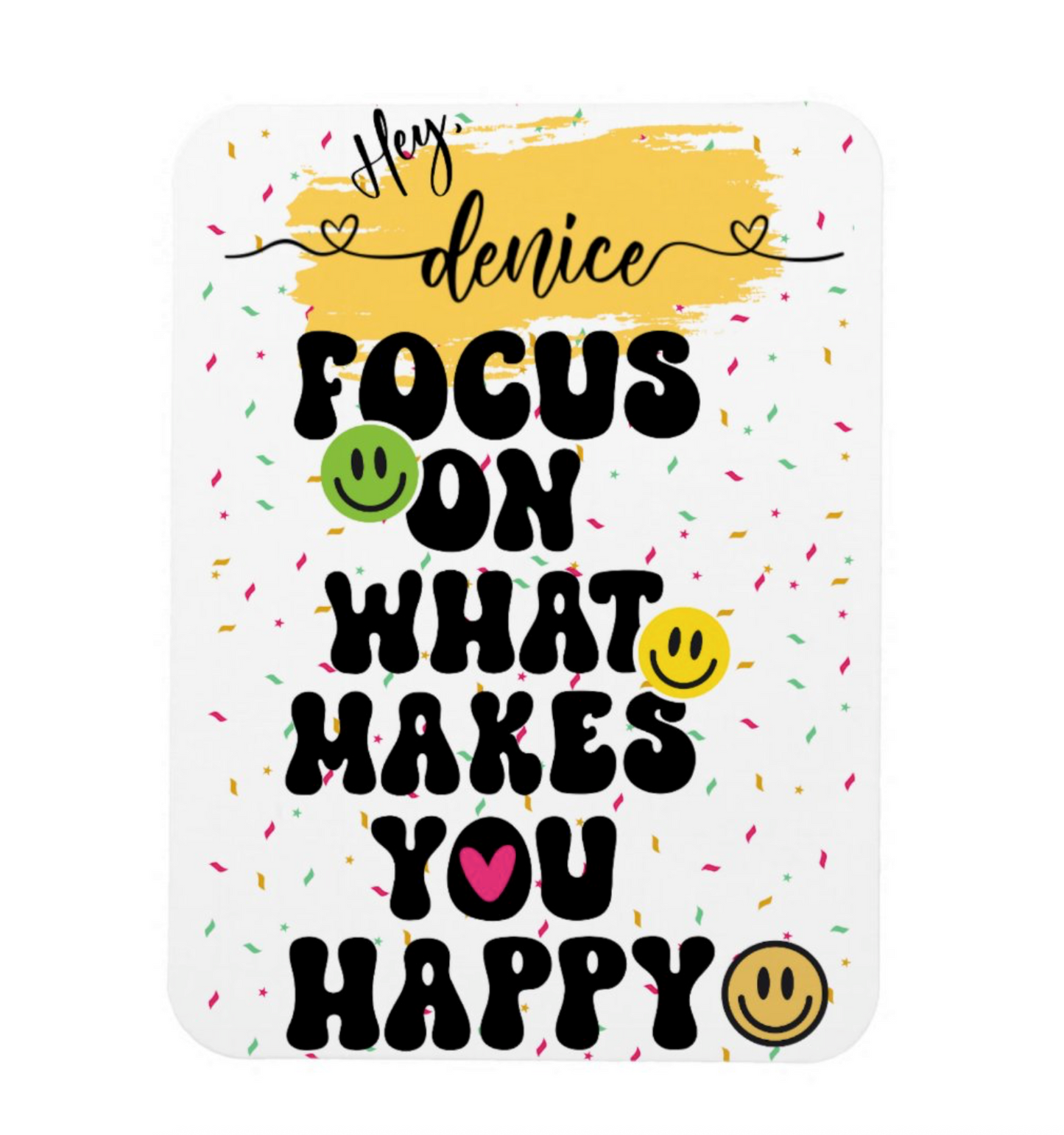 Focus on What Makes You Happy – Personalized Motivational Fridge Magnet