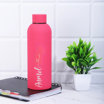 MoustacheMan Personalized Stainless Steel Water Bottle – 500ml | Double Insulated | BPA-Free | Leakproof