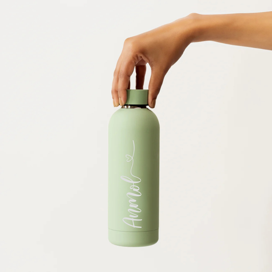 MoustacheMan Personalized Stainless Steel Water Bottle – 500ml | Double Insulated | BPA-Free | Leakproof