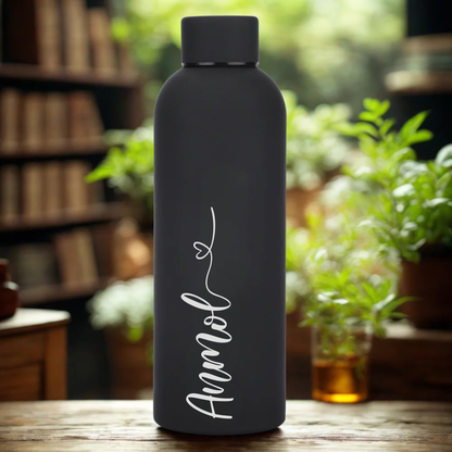 MoustacheMan Personalized Stainless Steel Water Bottle – 500ml | Double Insulated | BPA-Free | Leakproof