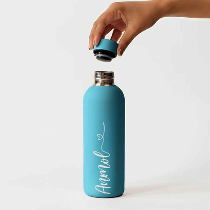 MoustacheMan Personalized Stainless Steel Water Bottle – 500ml | Double Insulated | BPA-Free | Leakproof