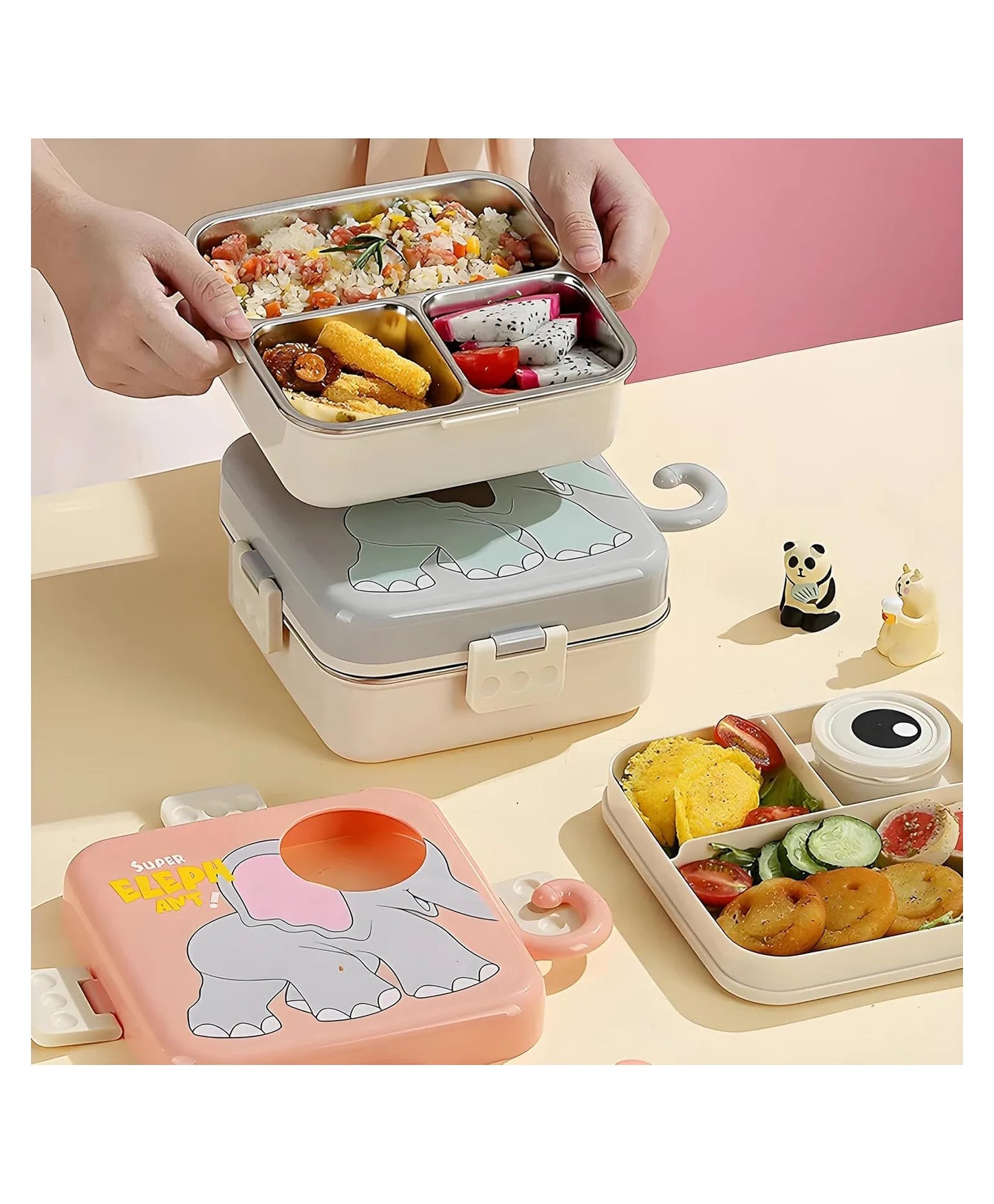 Super Eye Dinosaur Kids Lunch Box – Stainless Steel Food Container