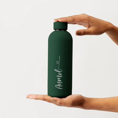 MoustacheMan Personalized Stainless Steel Water Bottle – 500ml | Double Insulated | BPA-Free | Leakproof