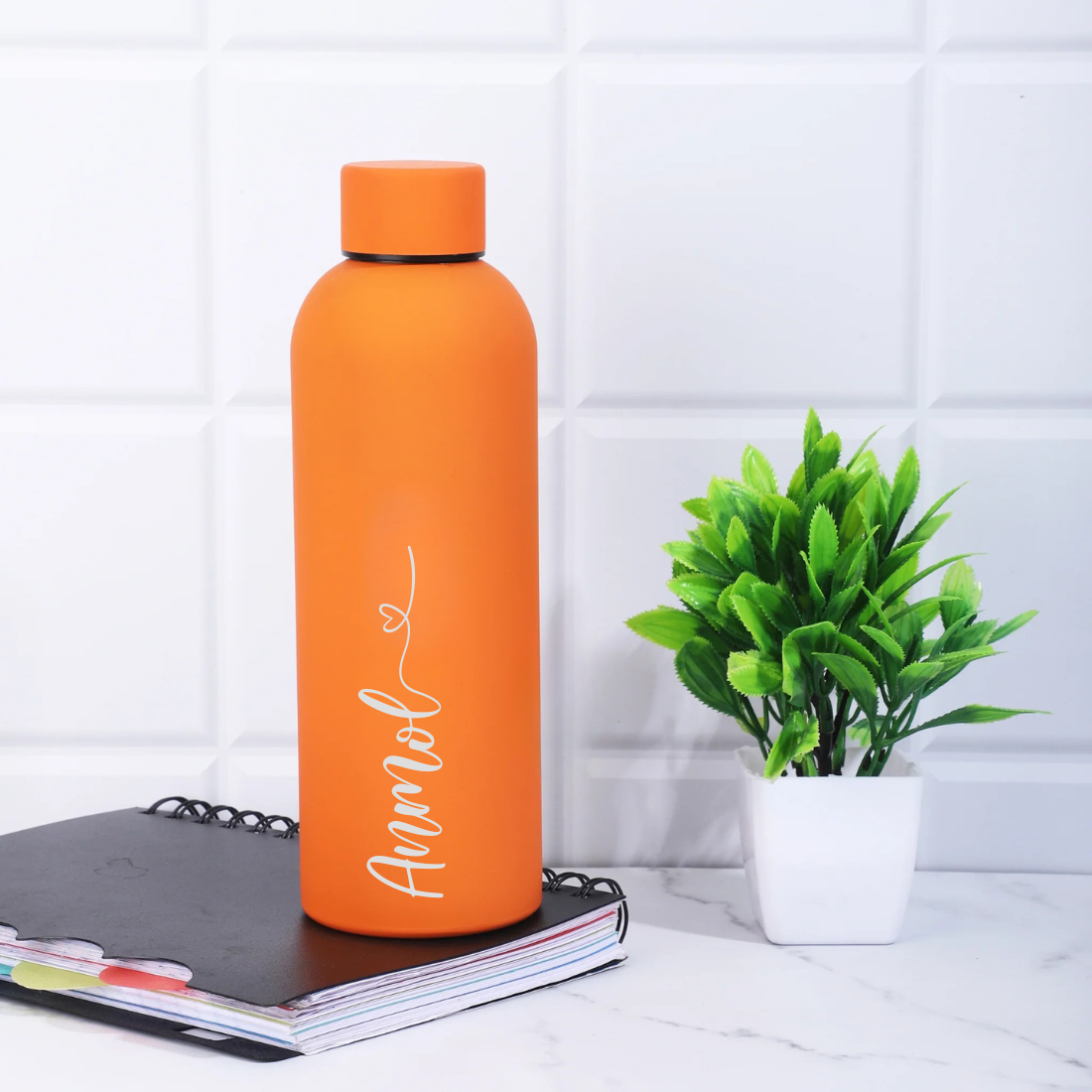 MoustacheMan Personalized Stainless Steel Water Bottle – 500ml | Double Insulated | BPA-Free | Leakproof