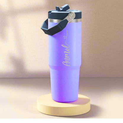 Personalised Vacuum Insulated Tumbler with Handle – 900ml