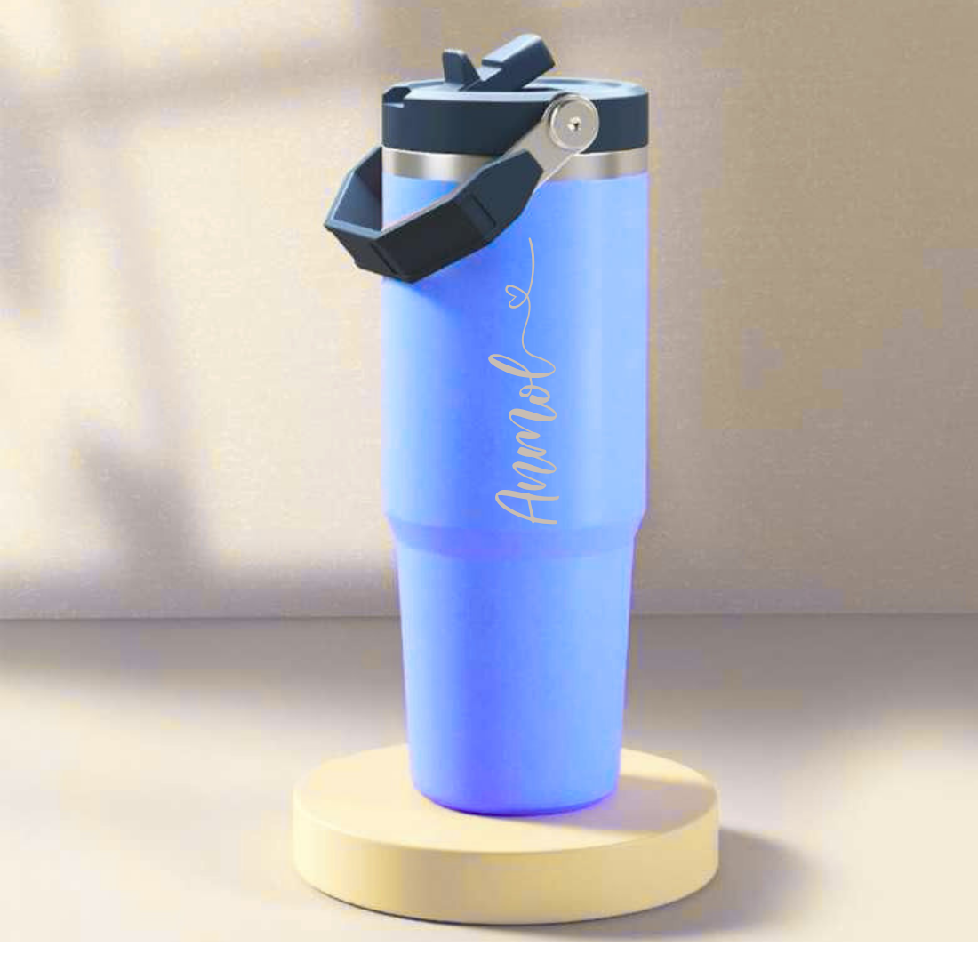 Personalised Vacuum Insulated Tumbler with Handle – 900ml