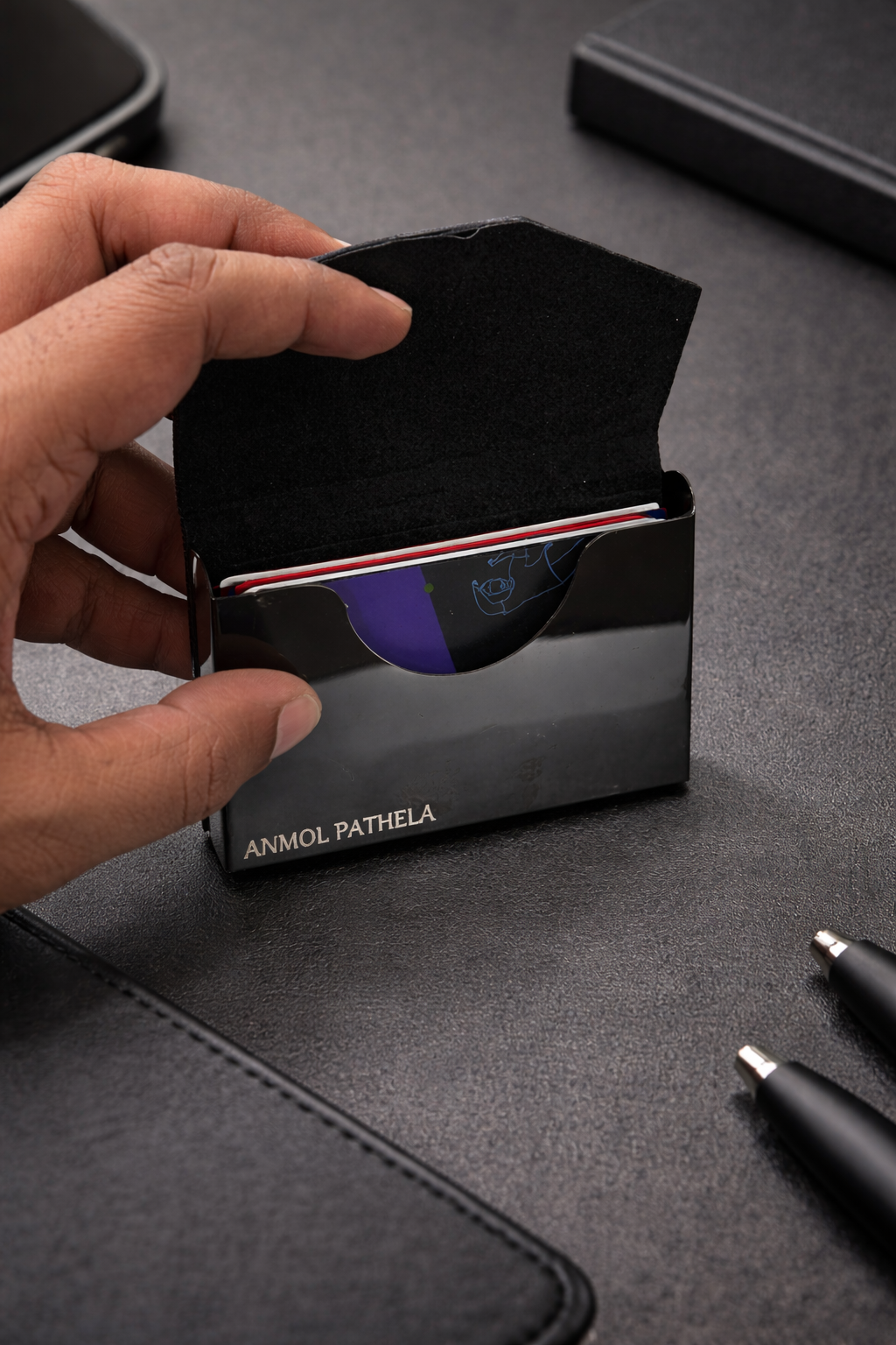 Premium Personalized Metal Card Holder
