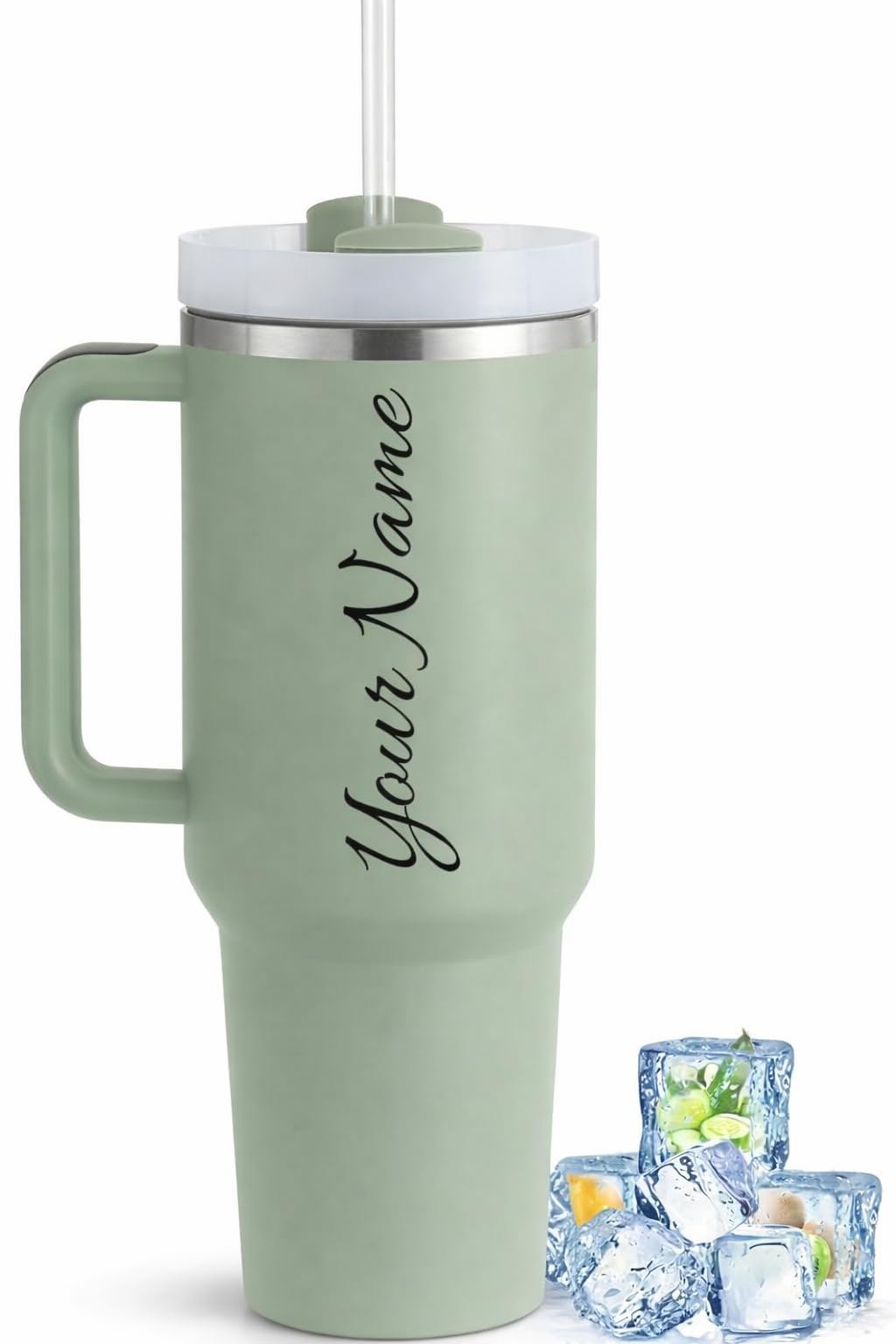 Personalised Travel Tumbler | 1200ml | (Heart Font)