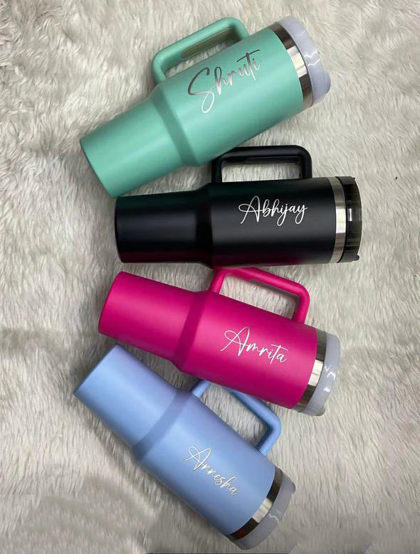 Personalised Travel Tumbler | 1200ml | (Heart Font)