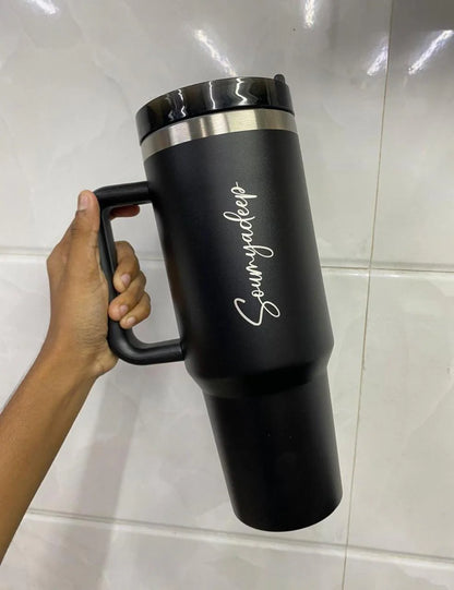 Personalised Travel Tumbler | 1200ml | (Heart Font)