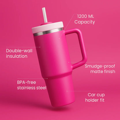 Personalised Travel Tumbler | 1200ml | (Heart Font)