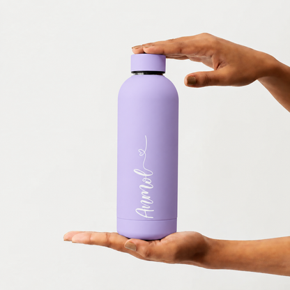 MoustacheMan Personalized Stainless Steel Water Bottle – 500ml | Double Insulated | BPA-Free | Leakproof