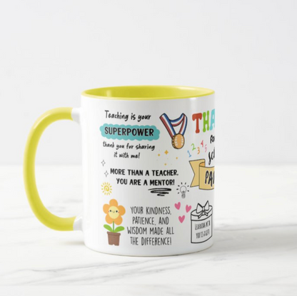 Thank You Teacher Mug (Personalised)