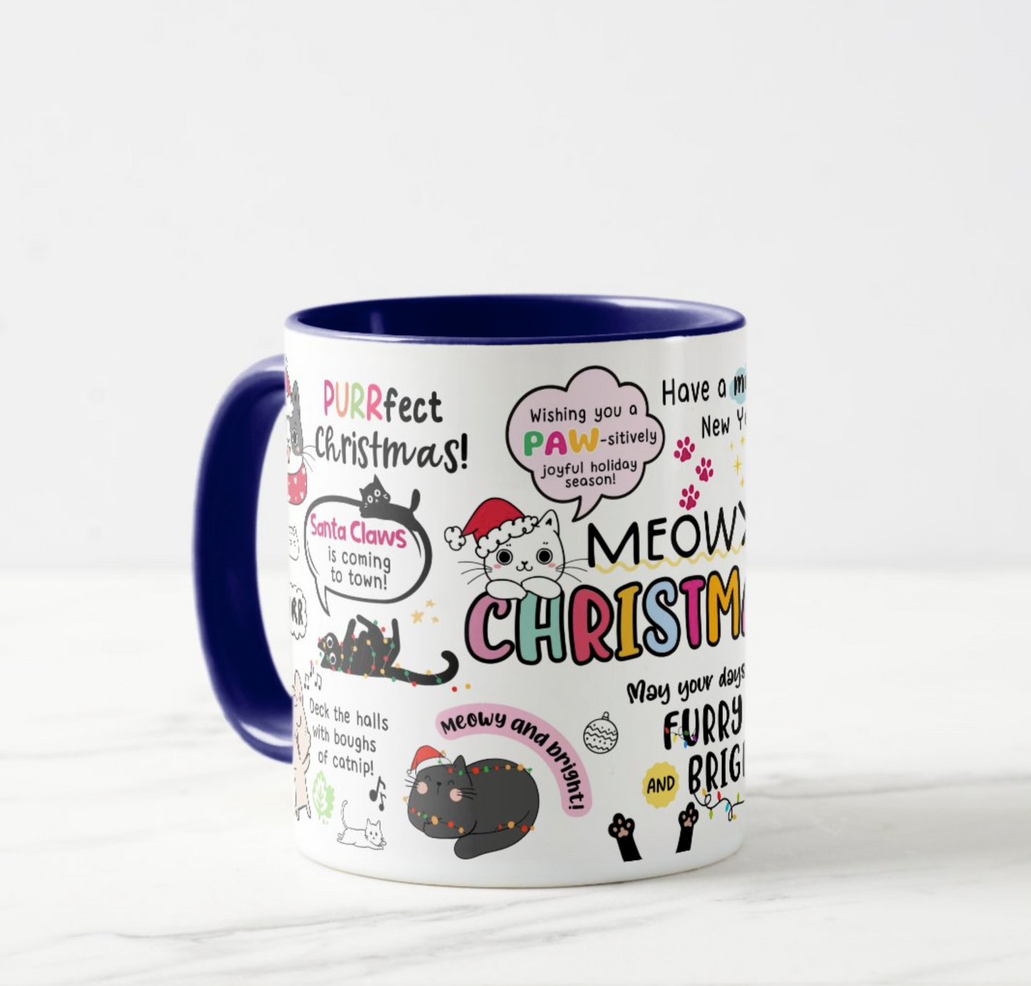 Meowy Christmas Mug