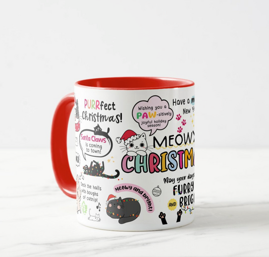 Meowy Christmas Mug