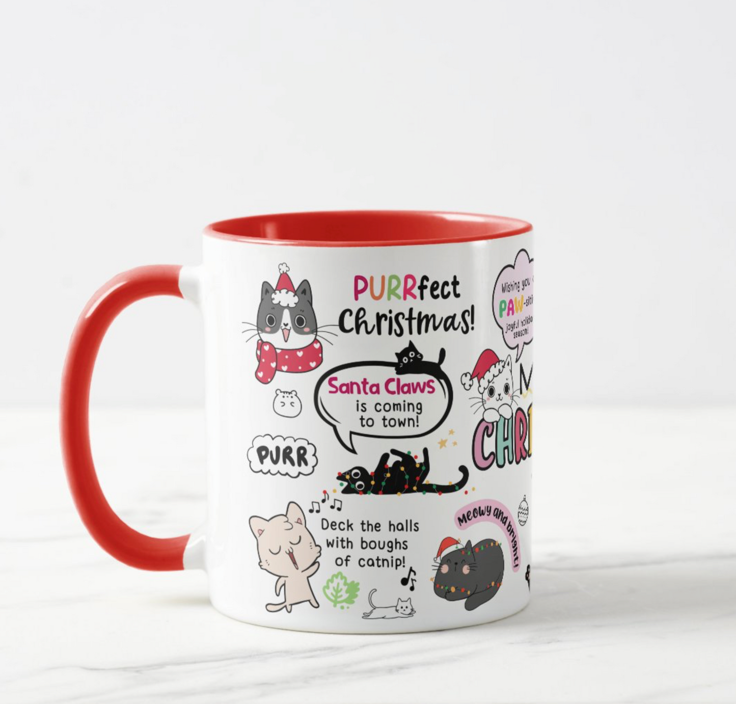 Meowy Christmas Mug