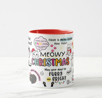 Meowy Christmas Mug