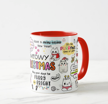 Meowy Christmas Mug