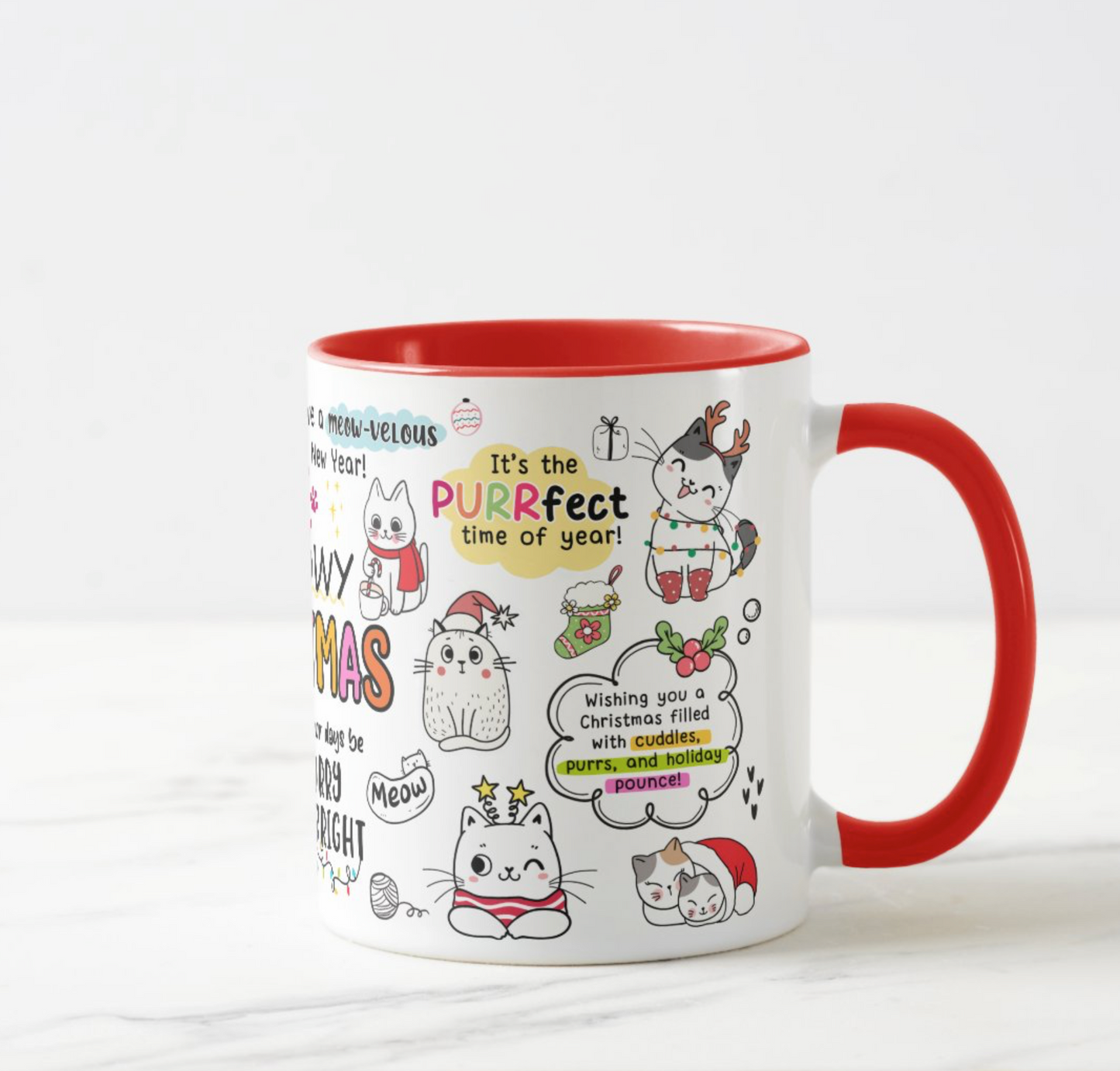 Meowy Christmas Mug