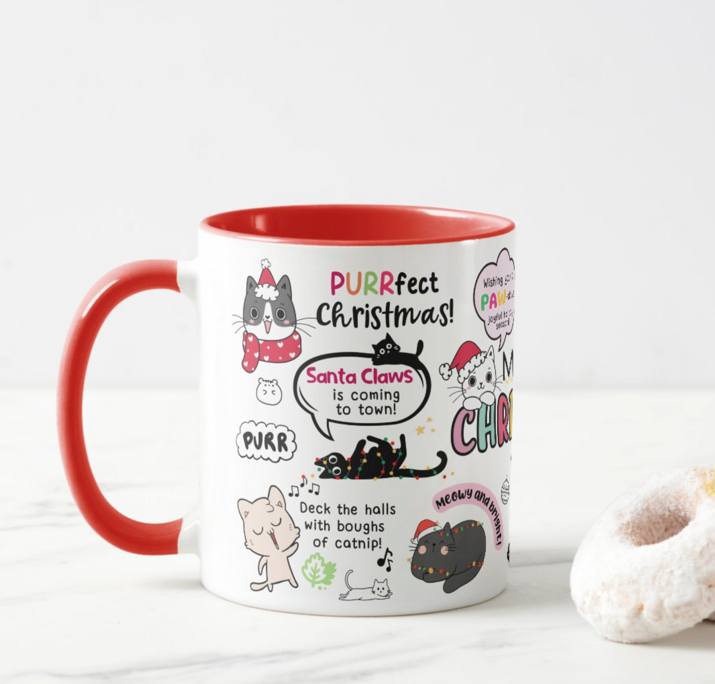 Meowy Christmas Mug