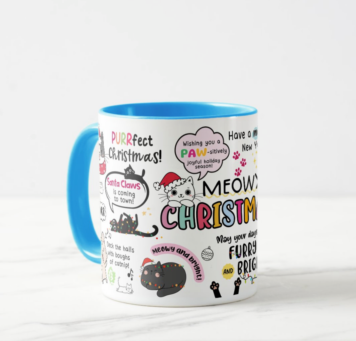 Meowy Christmas Mug