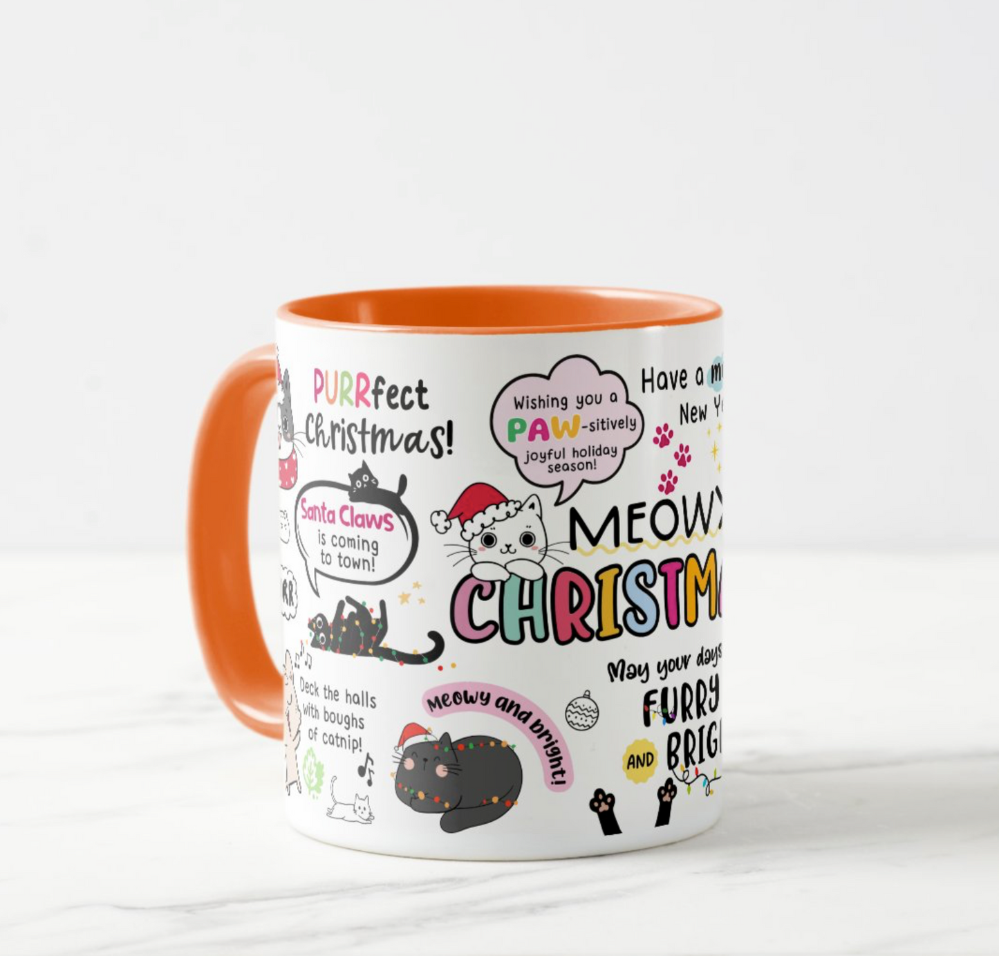 Meowy Christmas Mug