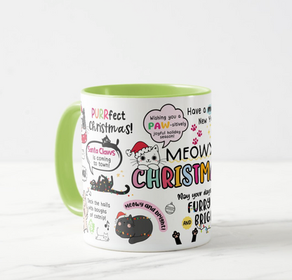 Meowy Christmas Mug