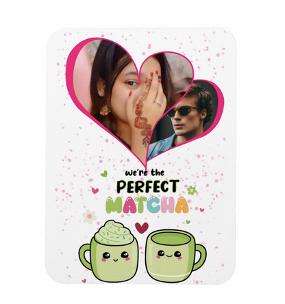We Are the Perfect Match – Personalized Photo Fridge Magnet
