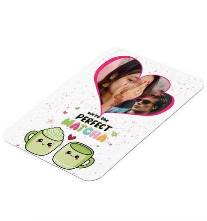 We Are the Perfect Match – Personalized Photo Fridge Magnet